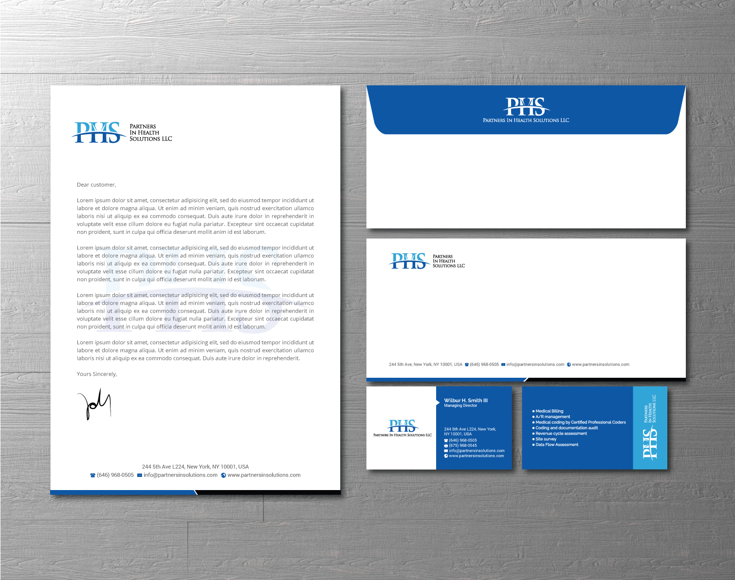 Diseño de Papelería por R.design para Partners In Health Solutions LLC | Diseño #23667525