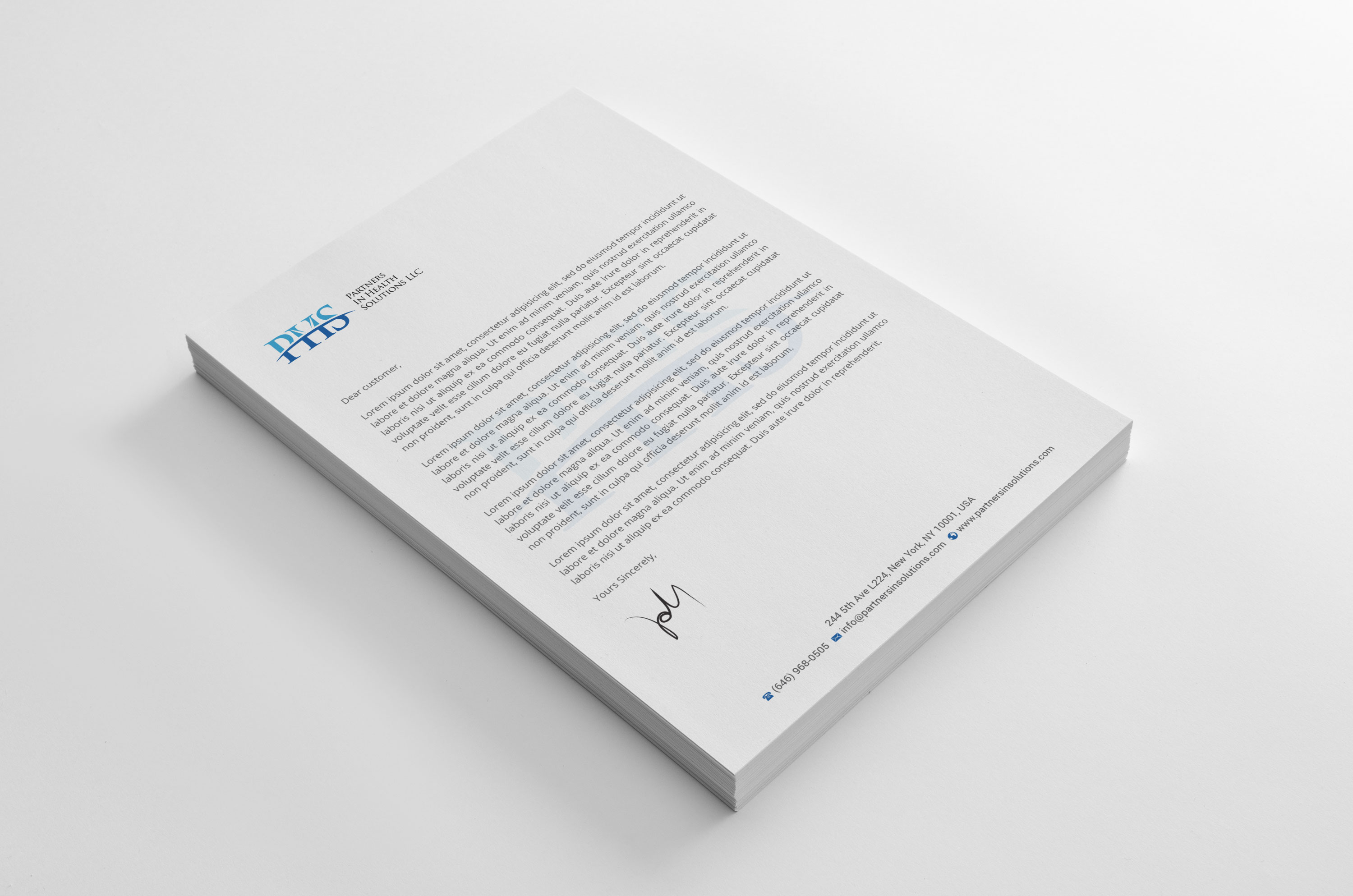 Diseño de Papelería por R.design para Partners In Health Solutions LLC | Diseño #23668684
