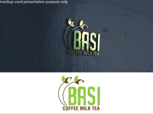 Basi Coffee Milk Tea | Logo Design by Juli creation