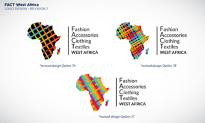 Fashion, Accessories, Clothing and Textiles West Africa (FACT West Africa) - Include the acronym  | Logo Design by Kim Ji