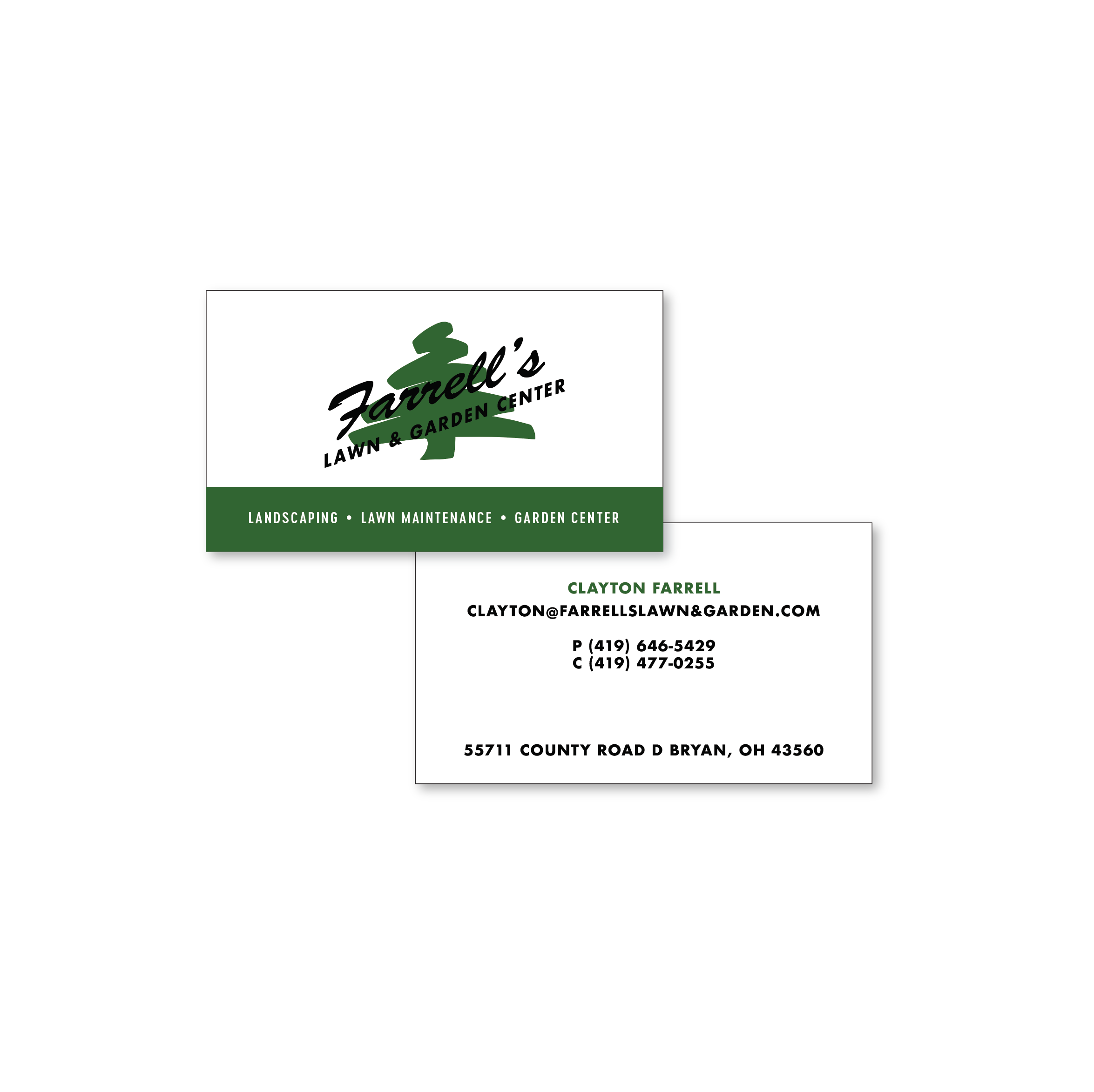 Business Card Design by masher for Farrell's Lawn & Garden Center LLC | Design #23619116