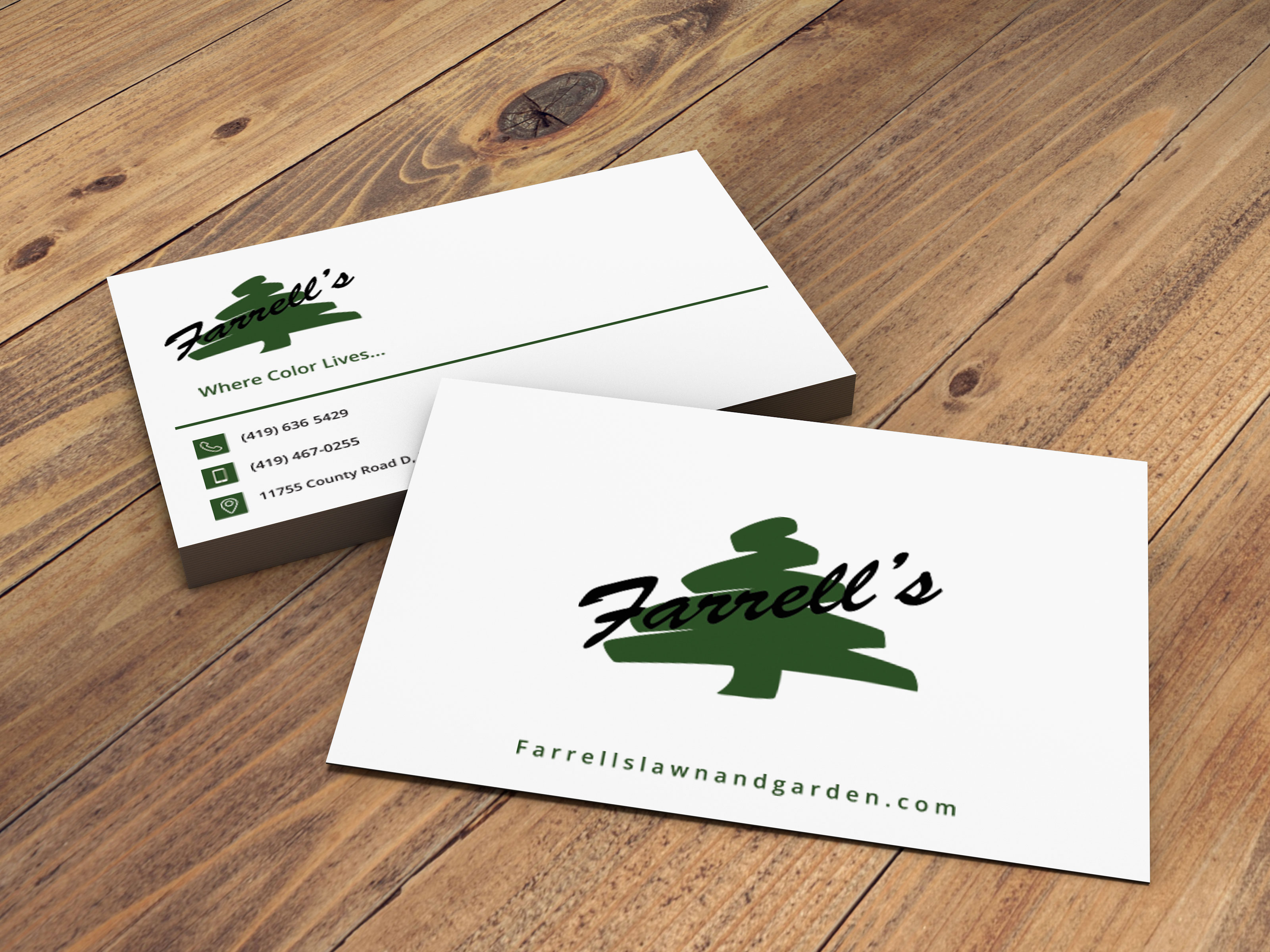 Business Card Design by Nafeesarts for Farrell's Lawn & Garden Center LLC | Design #23678747
