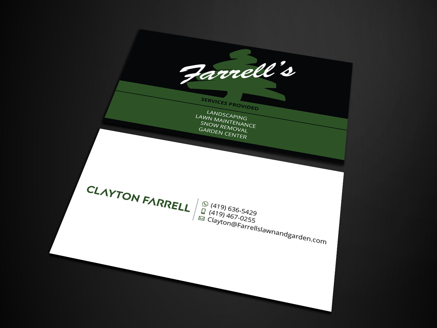 Diseño de Tarjeta de Presentación por Verified artistry (Design garden) para Farrell's Lawn & Garden Center LLC | Diseño #23625890