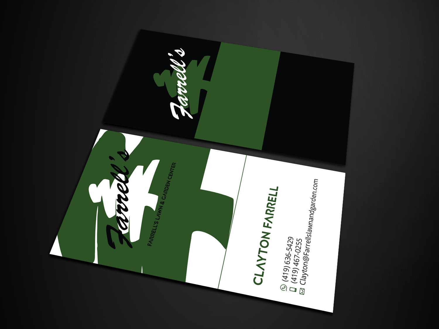 Business Card Design by Verified artistry (Design garden) for Farrell's Lawn & Garden Center LLC | Design #23625895