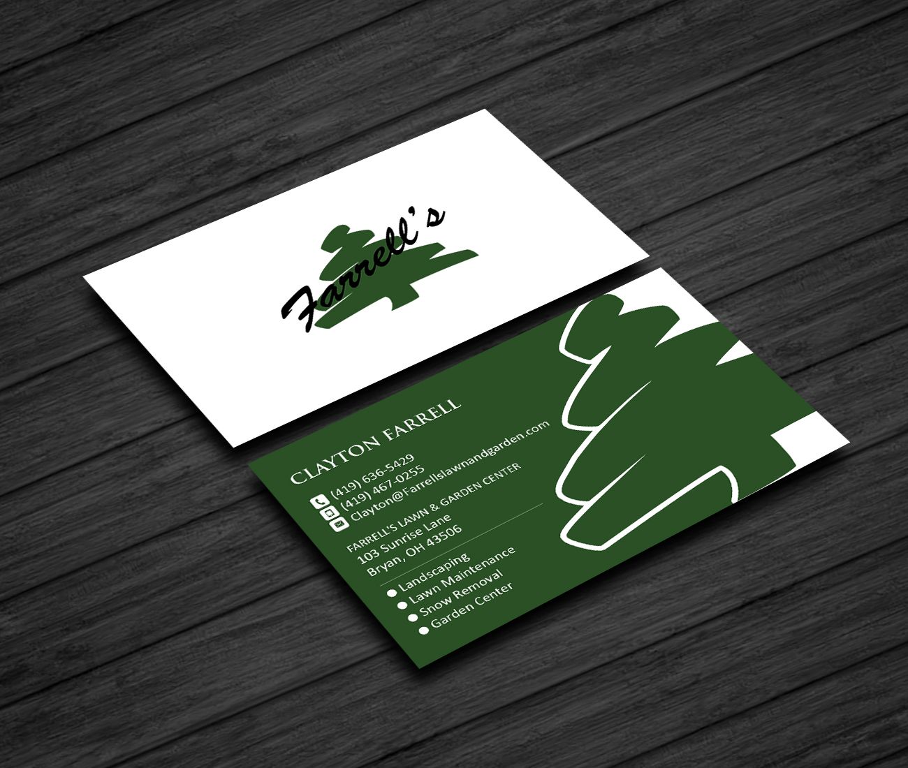 Business Card Design by Creations Box 2015 for Farrell's Lawn & Garden Center LLC | Design #23626944