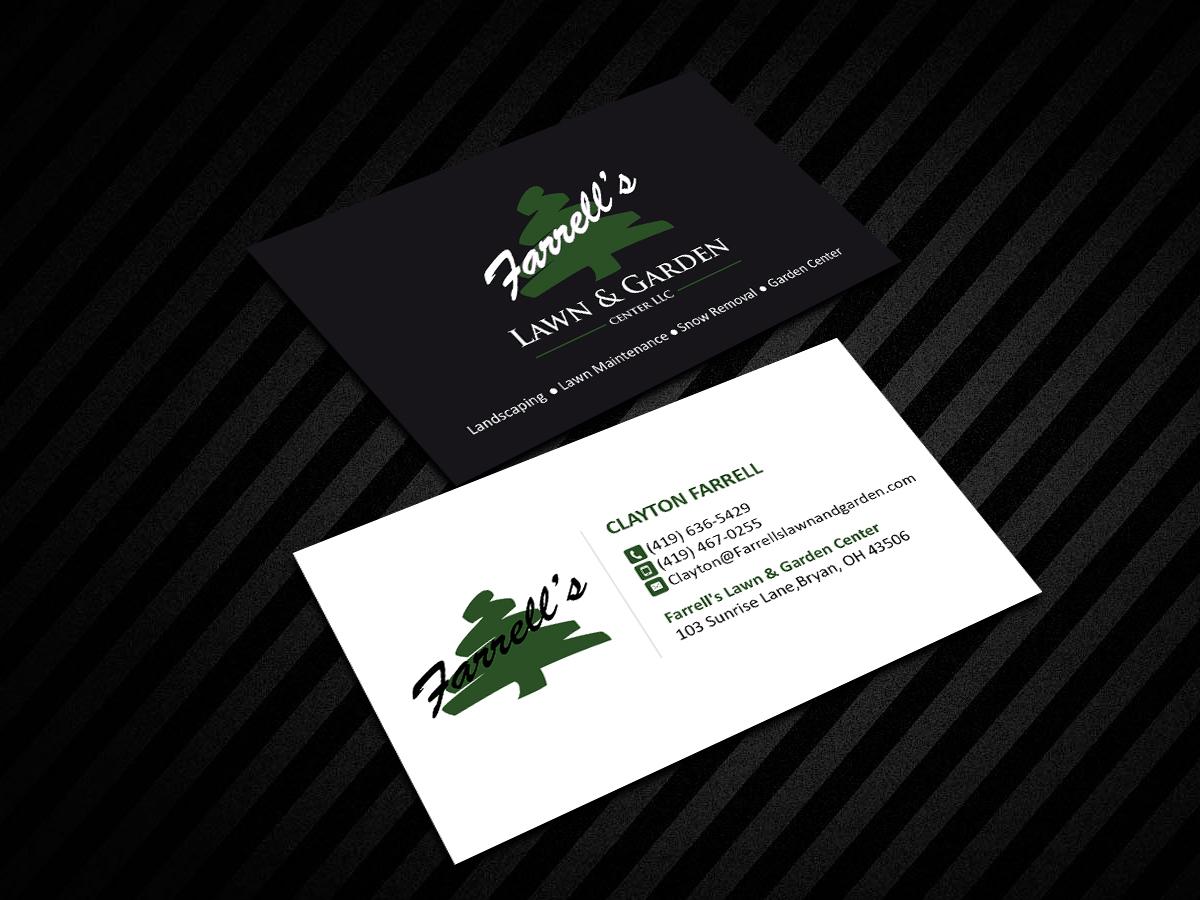 Diseño de Tarjeta de Presentación por Creations Box 2015 para Farrell's Lawn & Garden Center LLC | Diseño #23643794