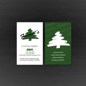 Business Card Design by Creations Box 2015 for Farrell's Lawn & Garden Center LLC | Design: #23643797