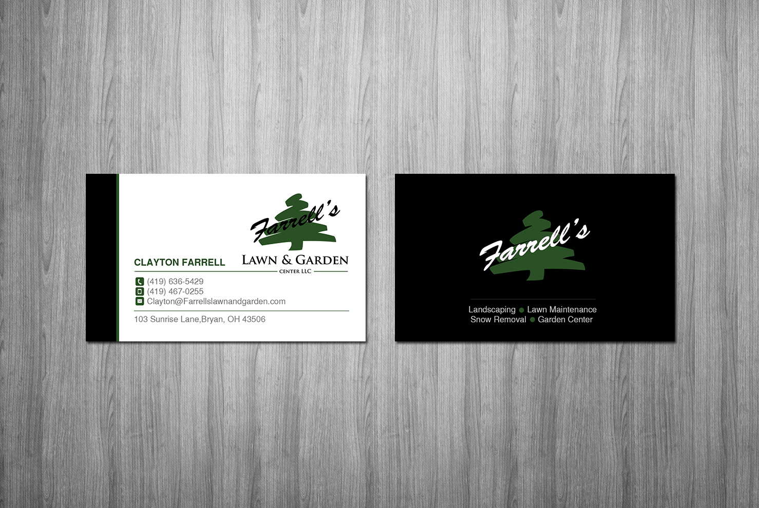 Business Card Design by Creations Box 2015 for Farrell's Lawn & Garden Center LLC | Design #23643800