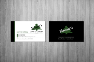 Business Card Design by Creations Box 2015 for Farrell's Lawn & Garden Center LLC | Design #23643800
