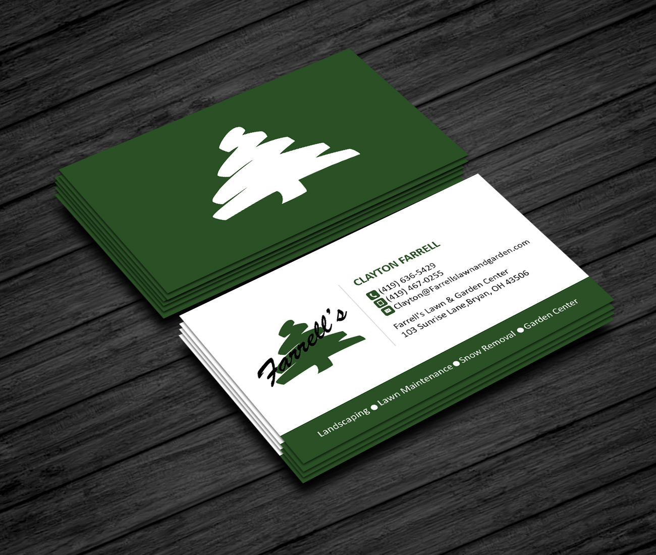 Business Card Design by Creations Box 2015 for Farrell's Lawn & Garden Center LLC | Design #23643804