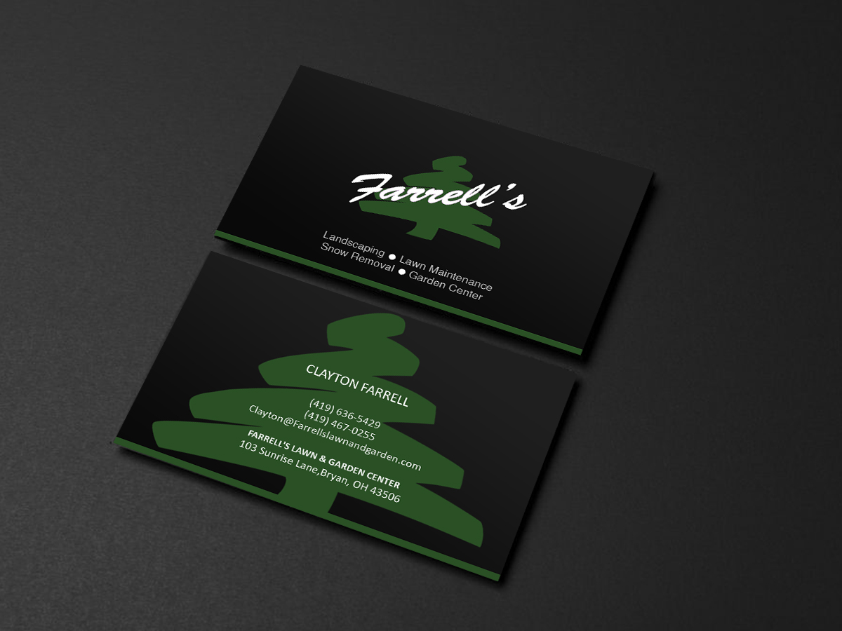 Business Card Design by Creations Box 2015 for Farrell's Lawn & Garden Center LLC | Design #23643805