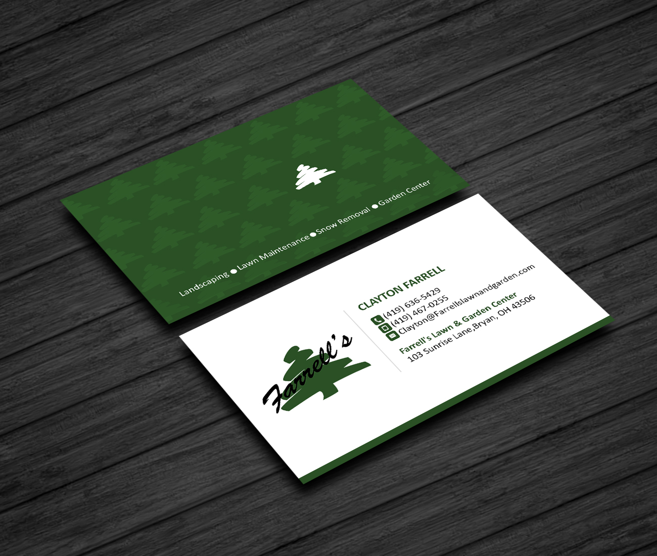 Business Card Design by Creations Box 2015 for Farrell's Lawn & Garden Center LLC | Design #23643807