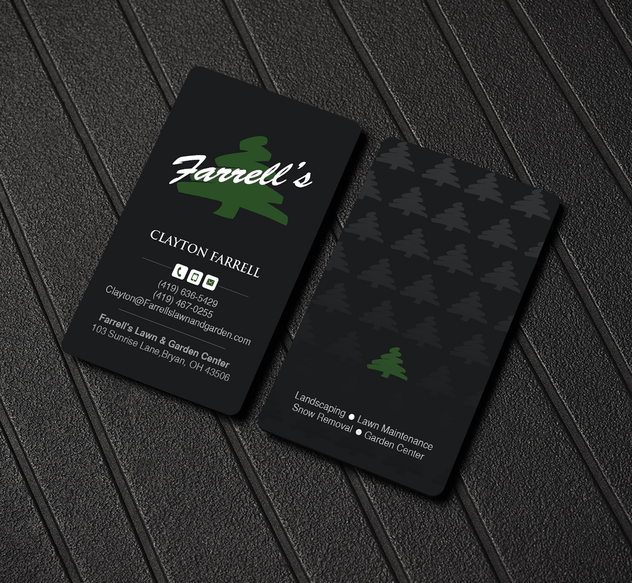 Business Card Design by Creations Box 2015 for Farrell's Lawn & Garden Center LLC | Design #23643809