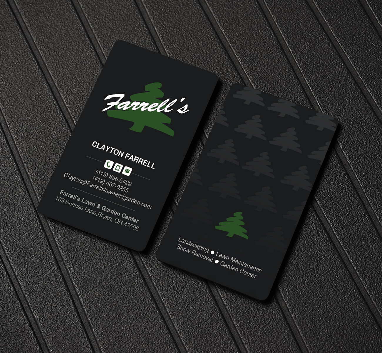 Business Card Design by Creations Box 2015 for Farrell's Lawn & Garden Center LLC | Design #23650789