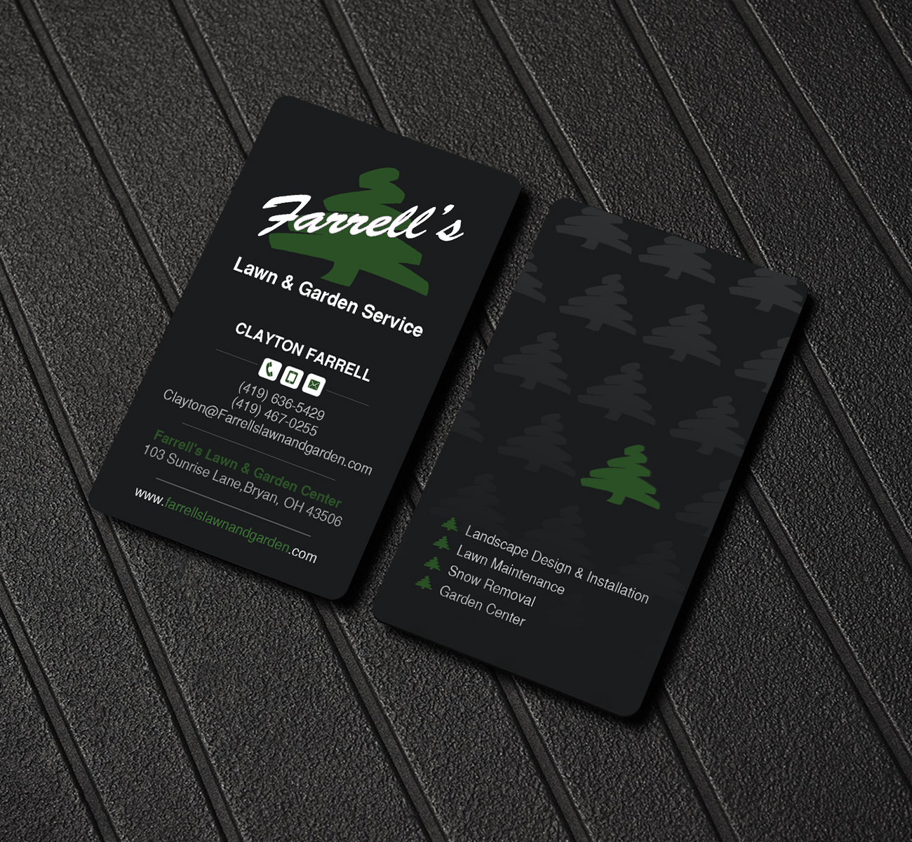 Business Card Design by Creations Box 2015 for Farrell's Lawn & Garden Center LLC | Design #23655969
