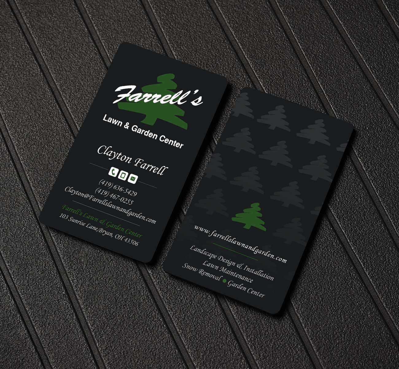 Business Card Design by Creations Box 2015 for Farrell's Lawn & Garden Center LLC | Design #23674234