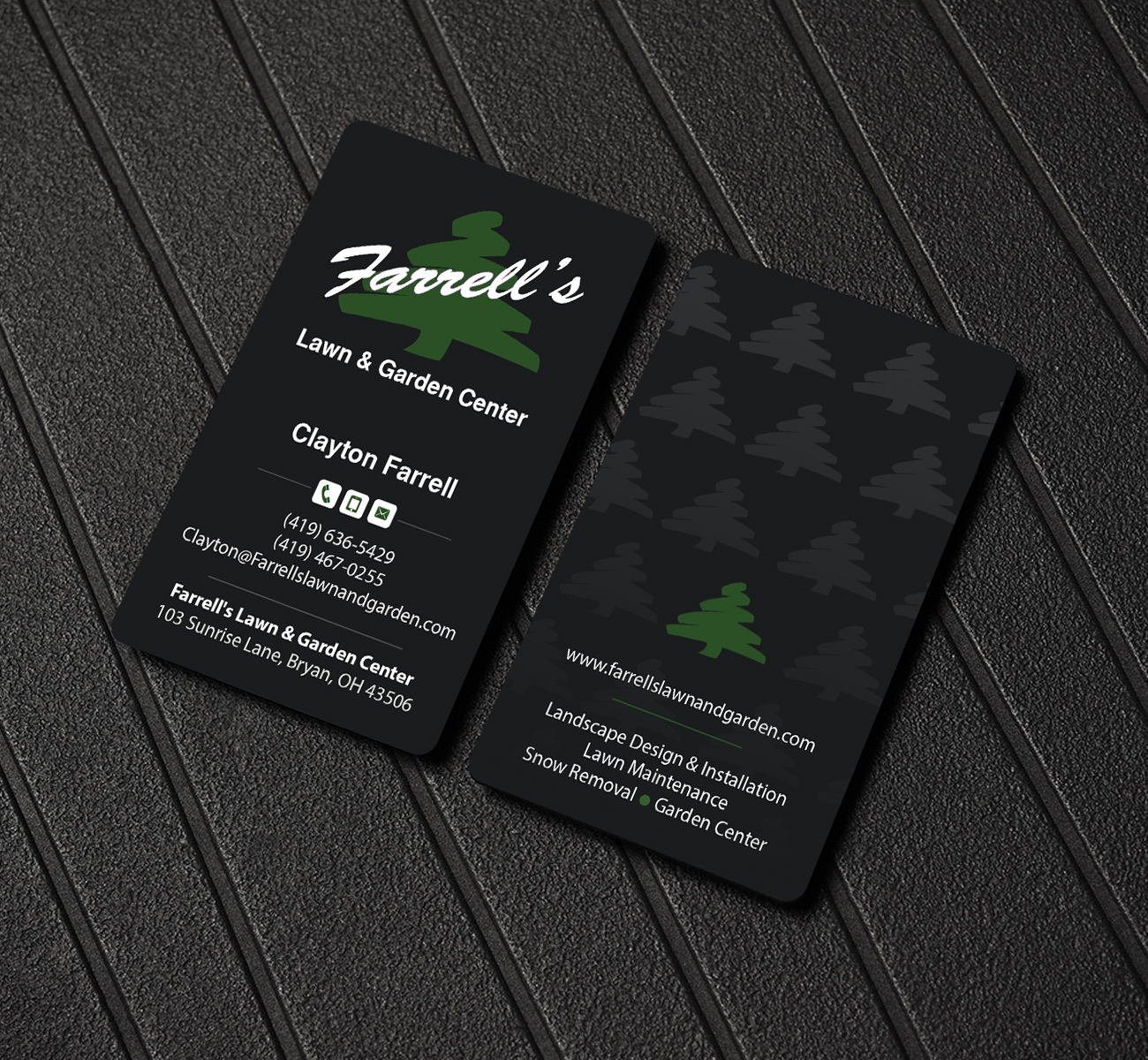 Business Card Design by Creations Box 2015 for Farrell's Lawn & Garden Center LLC | Design #23706430