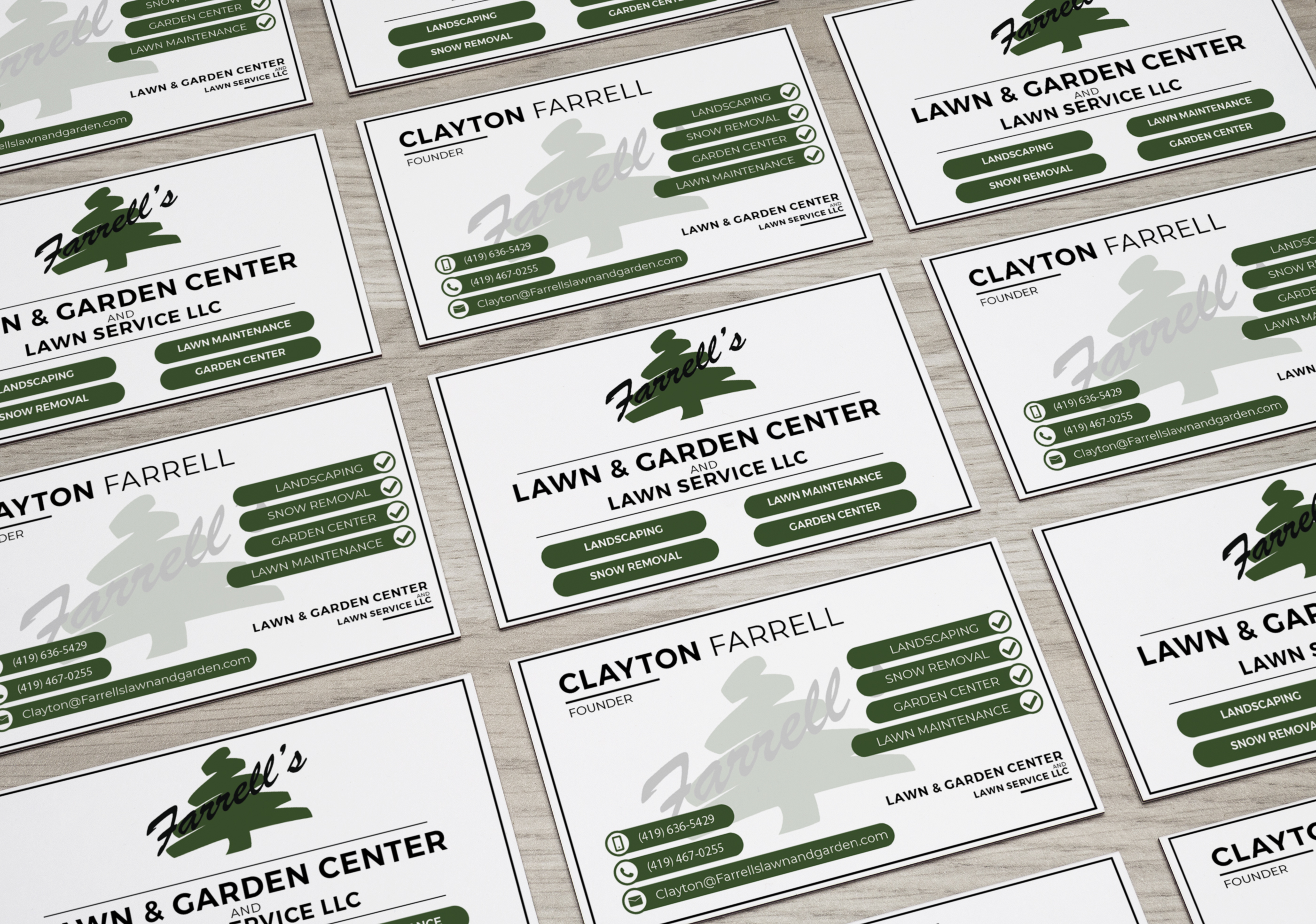 Diseño de Tarjeta de Presentación por Prakhar Patel para Farrell's Lawn & Garden Center LLC | Diseño #23661921