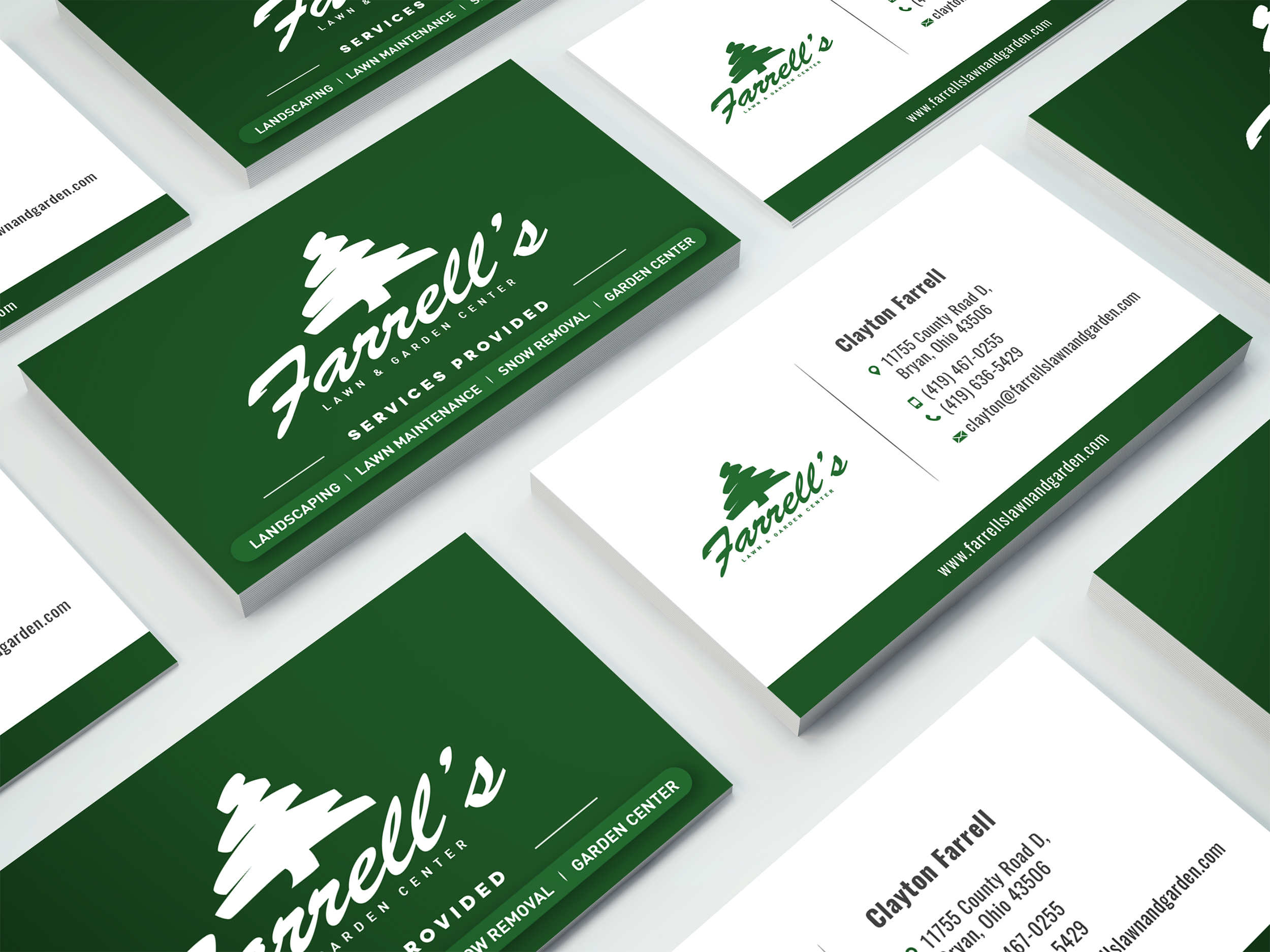 Business Card Design by studio4design for Farrell's Lawn & Garden Center LLC | Design #23656660