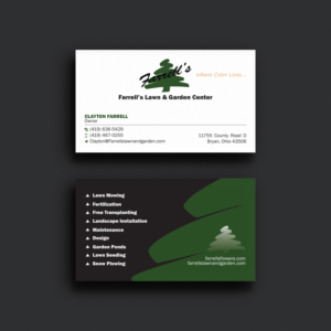 Design de Carte de Visite par Subhendu 3 pour Farrell's Lawn & Garden Center LLC | Design : #23645429
