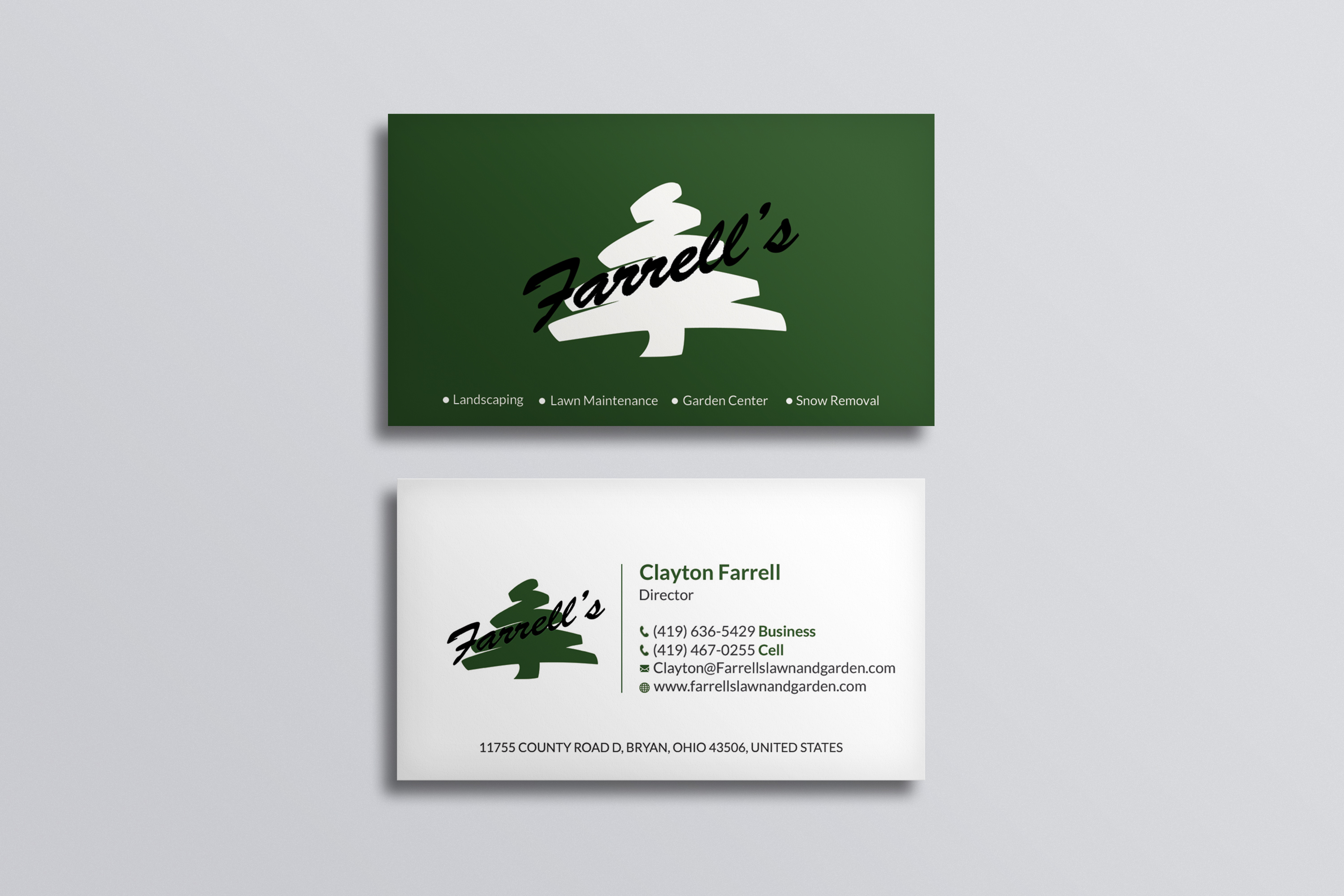 Business Card Design by Srabon55014 for Farrell's Lawn & Garden Center LLC | Design #23648707