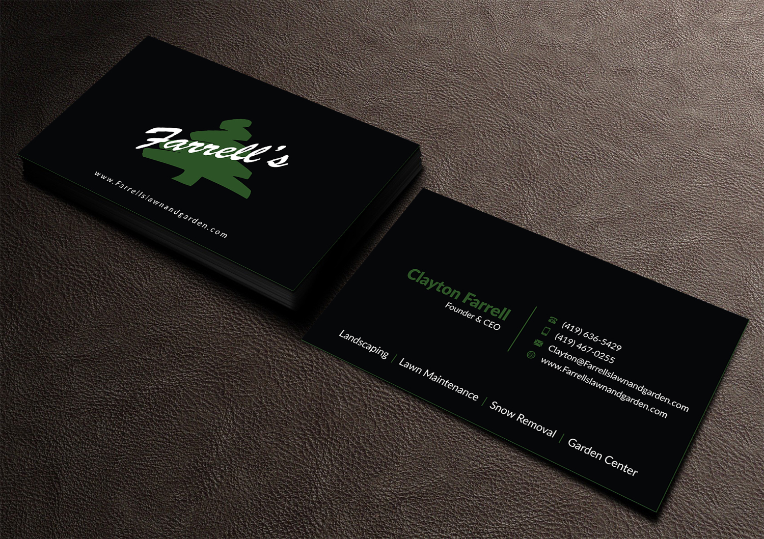 Business Card Design by Musa. A for Farrell's Lawn & Garden Center LLC | Design #23627876