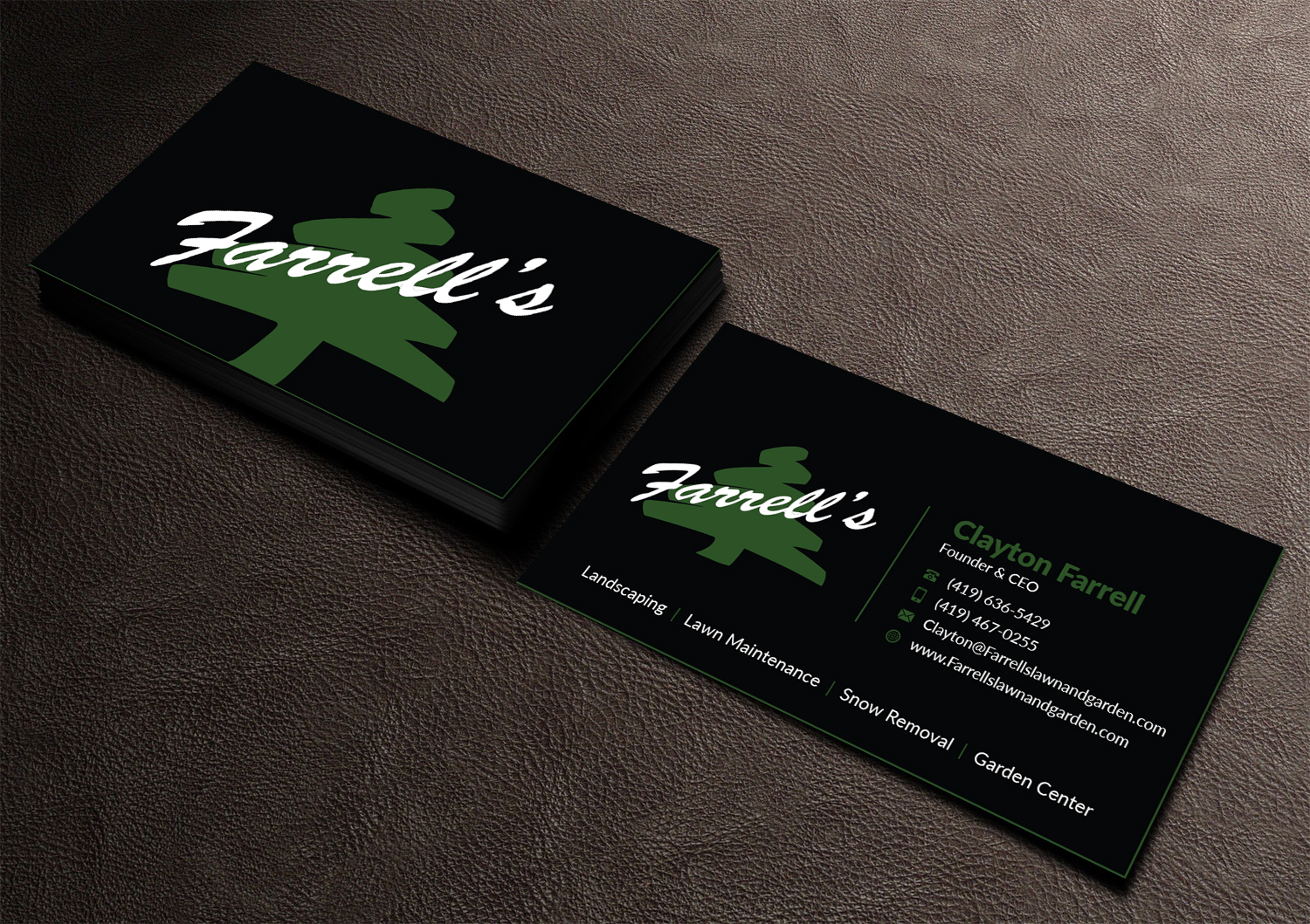 Business Card Design by Musa. A for Farrell's Lawn & Garden Center LLC | Design #23649002