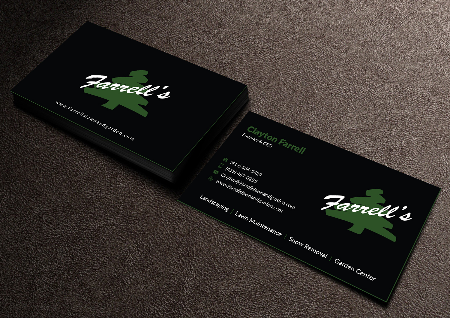 Business Card Design by Musa. A for Farrell's Lawn & Garden Center LLC | Design #23649003