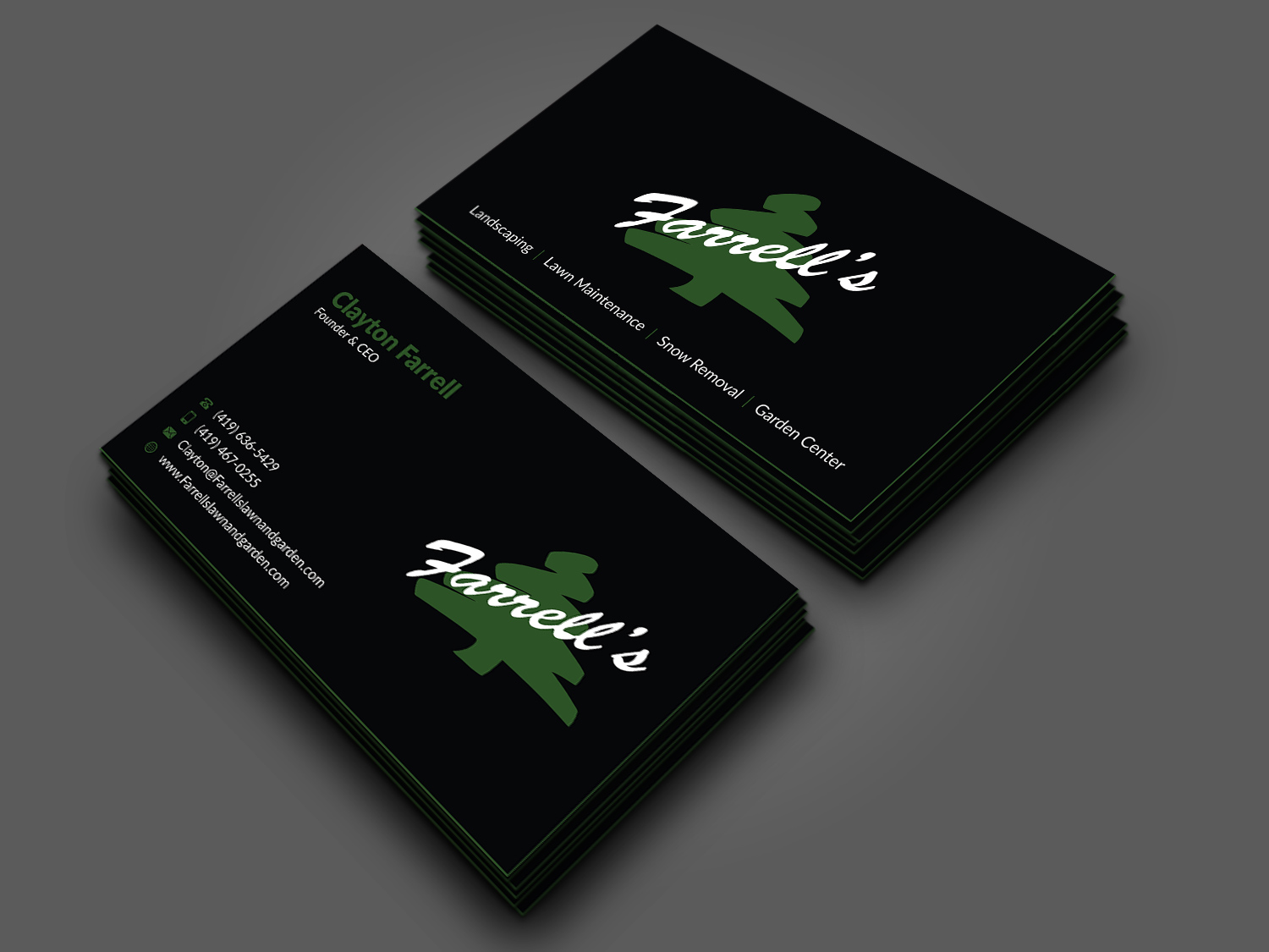 Business Card Design by Musa. A for Farrell's Lawn & Garden Center LLC | Design #23655858
