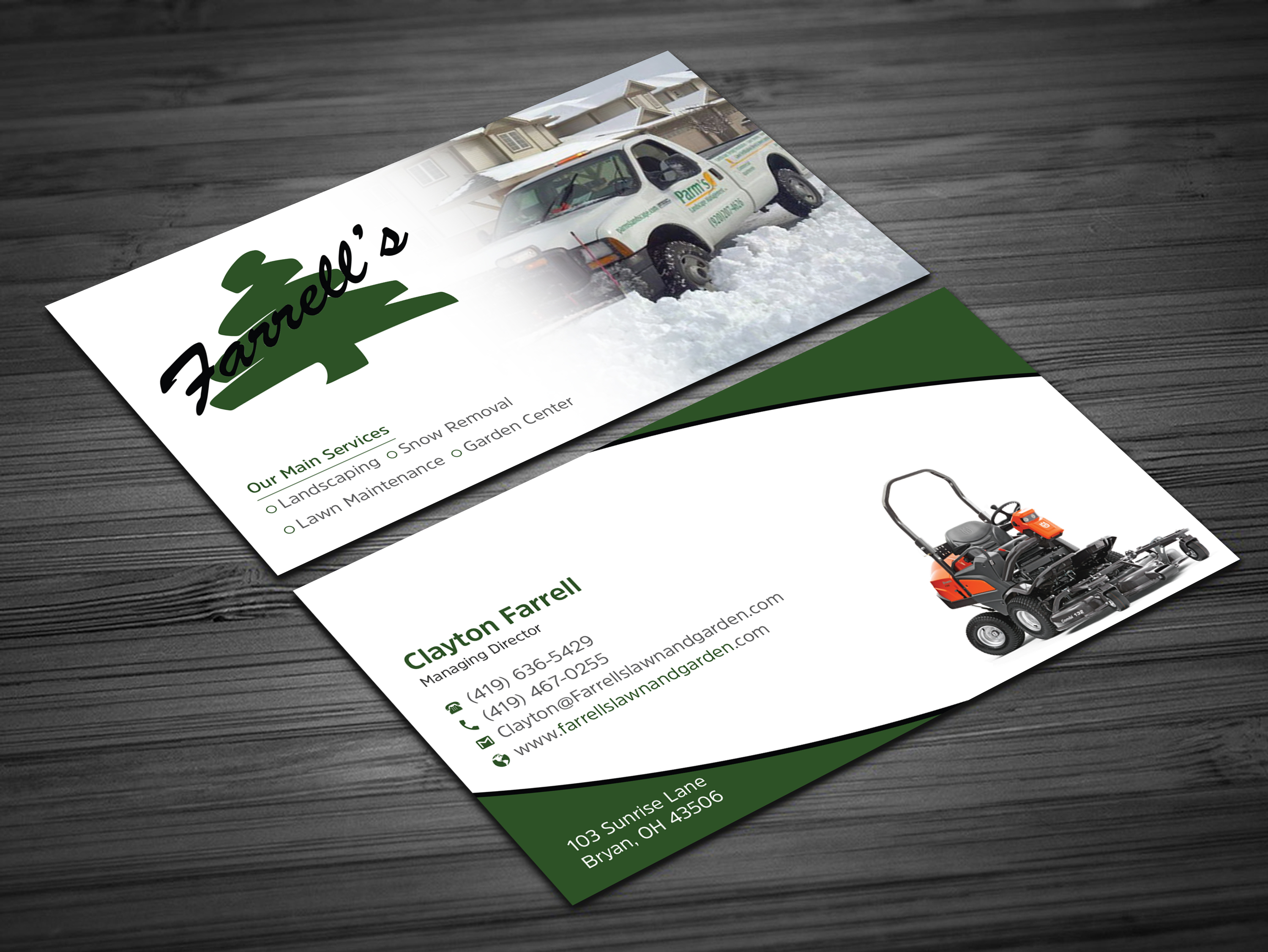 Business Card Design by Uttom 2 for Farrell's Lawn & Garden Center LLC | Design #23664793