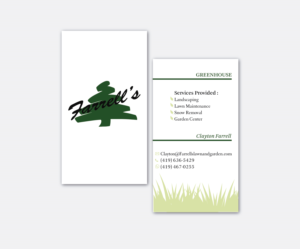 Business Card Design by Angeles Angelini 2 for Farrell's Lawn & Garden Center LLC | Design: #23655718