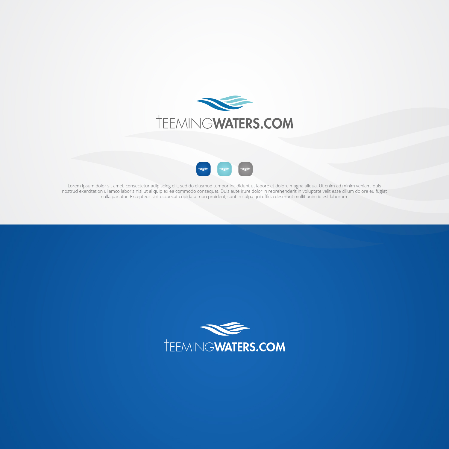 Logo Design by OxonoArt for teemingwaters.com | Design #23648358