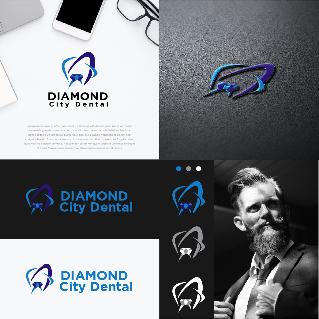 Logo-Design von uzifdsgn für Diamond City Dental  | Design #23631295