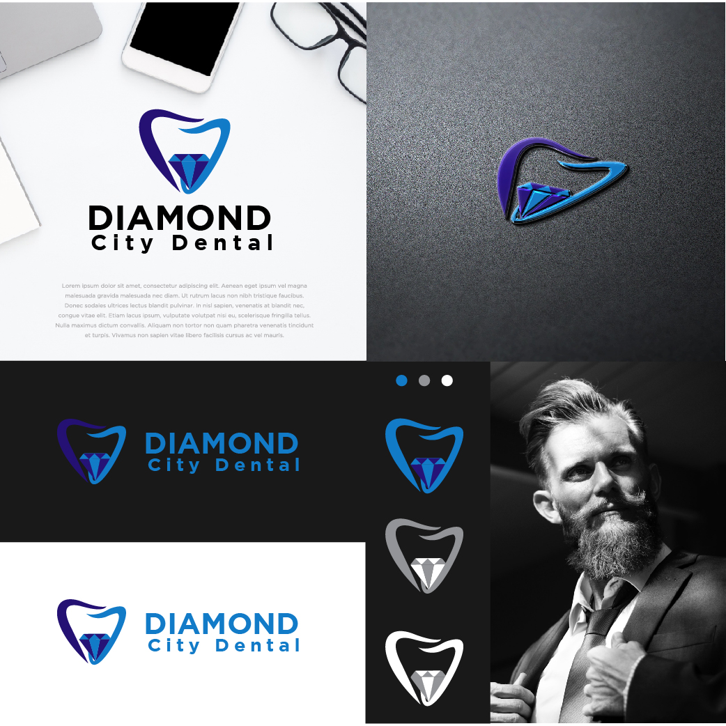 Logo Design by uzifdsgn for Diamond City Dental  | Design #23631297