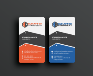 Schaffer equipment and Schaffer Kubota | Design de Carte de Visite par JK18