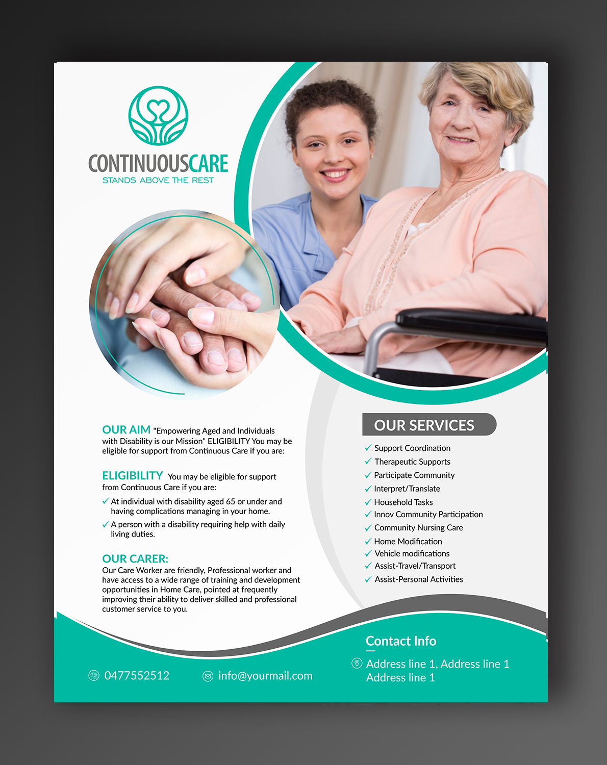 Flyer Design by OwnDesign for CONTINUOUS CARE PTY LTD | Design #23631419