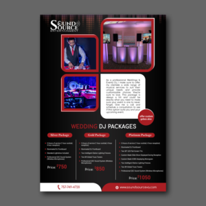 Flyer Design by aspiremedia for Sound Source Entertainment | Design: #23752298
