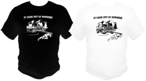 Deer Running Over Man With Car - T Shirt | T-shirt Design by bacujkov