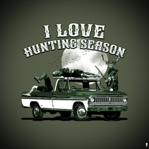 Deer Running Over Man With Car - T Shirt