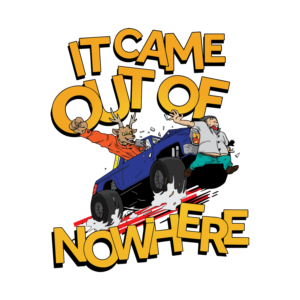 Deer Running Over Man With Car - T Shirt | T-shirt Design by cahayafatimah