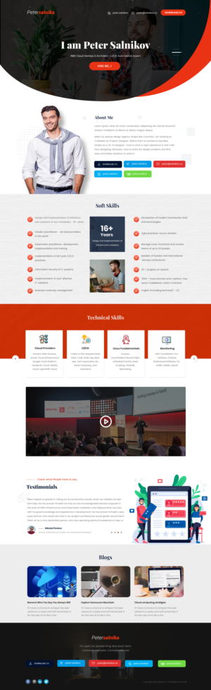 Design personal page for IT Expert | Web Design par WebPixel