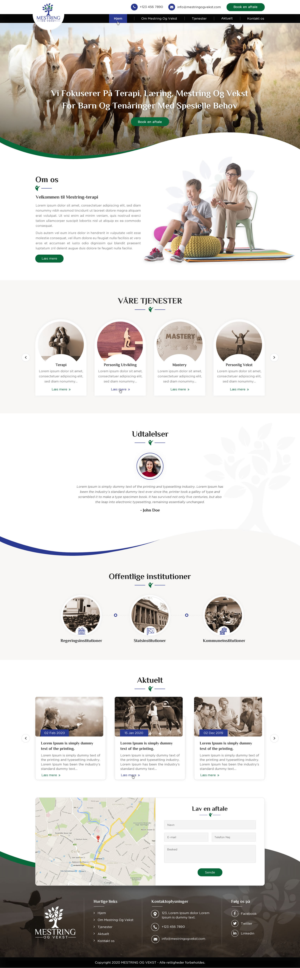 Norwegian psychologist service needs a fresh and exiting web site* | Web Design par Sbss
