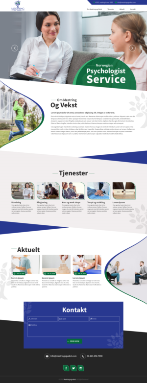 Norwegian psychologist service needs a fresh and exiting web site* | Web Design par sai.designer87