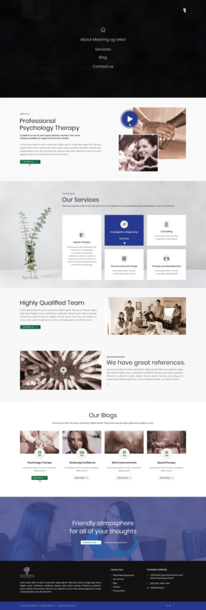 Norwegian psychologist service needs a fresh and exiting web site* | Web Design par Da Miracle