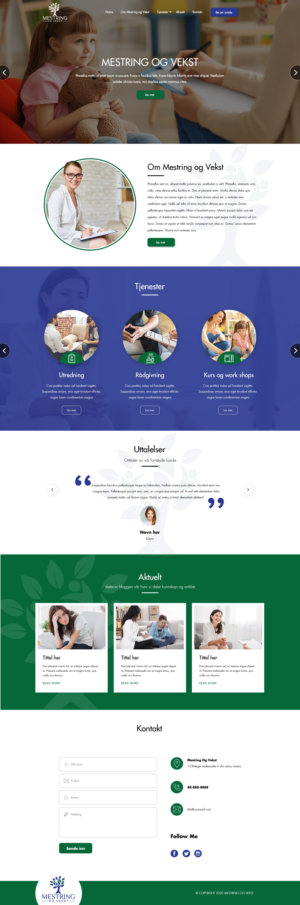 Norwegian psychologist service needs a fresh and exiting web site* | Web-Design von Jarry199776