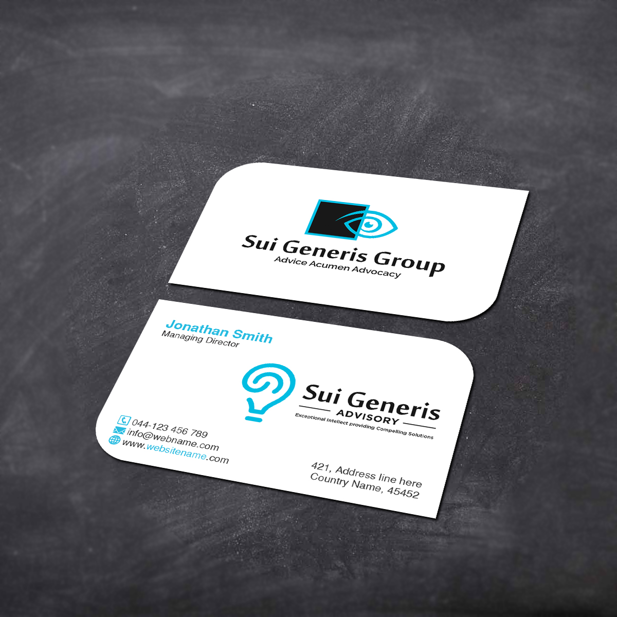 Business Card Design by Creations Box 2015 for Sui Generis Pty Ltd | Design #23634212