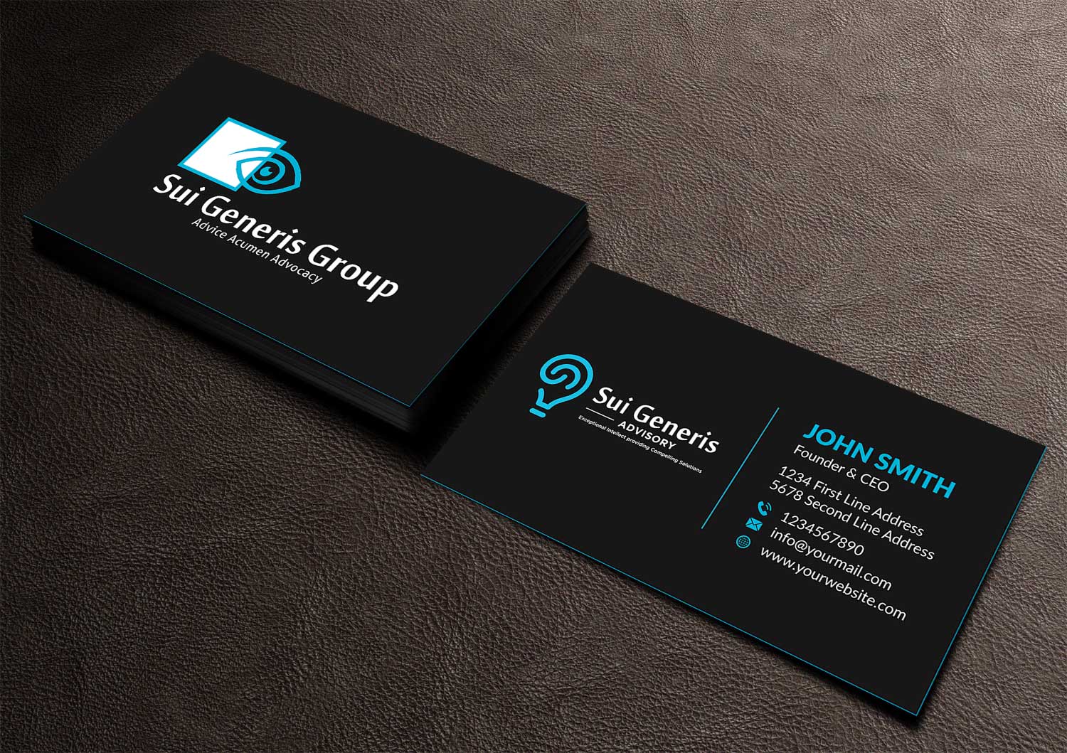 Business Card Design by Musa. A for Sui Generis Pty Ltd | Design #23629689
