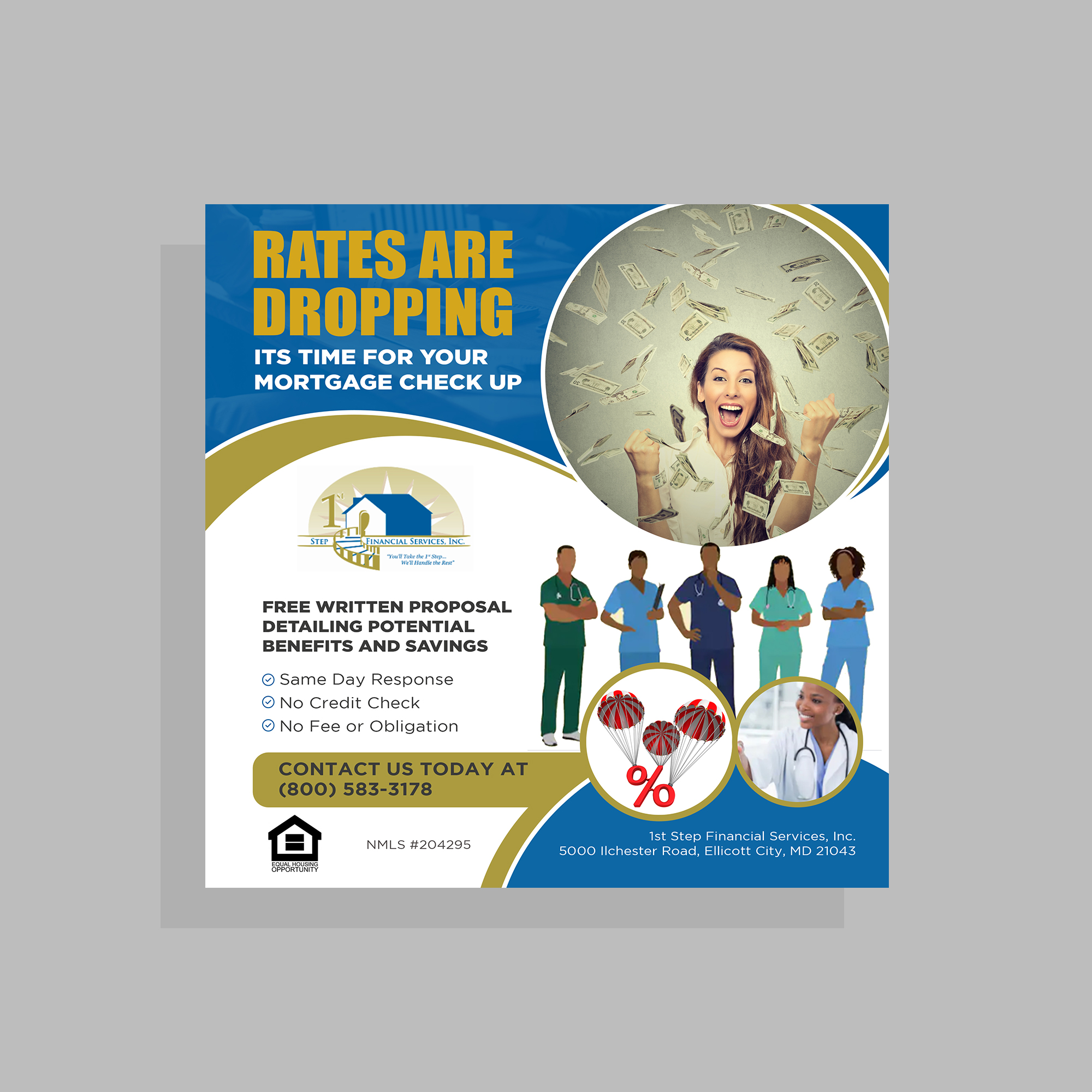 Flyer-Design von Deepak_9_Malhotra für 1st Step Financial Services, Inc. | Design #23639503