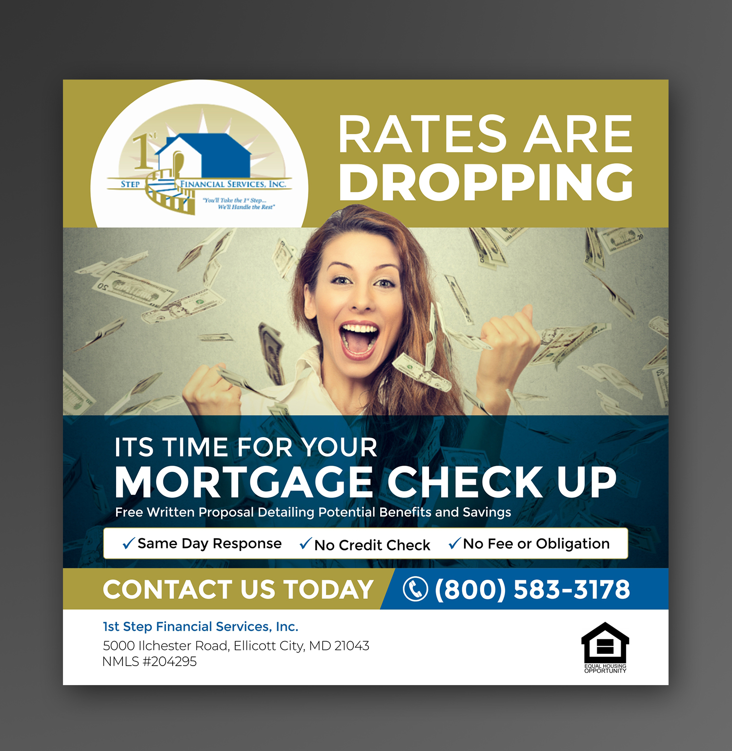 Flyer Design by ecorokerz for 1st Step Financial Services, Inc. | Design #23639759