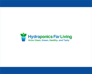 Hydroponics For Living.     (Subtitle or tagline.)   Grow Clean, Green, Healthy, and Tasty. | Logo Design by RAN MEI JS
